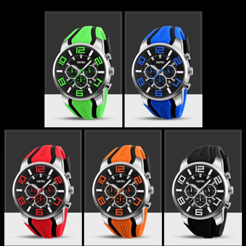 Men's Sporty Large Dial Waterproof Chronograph Quartz Watches