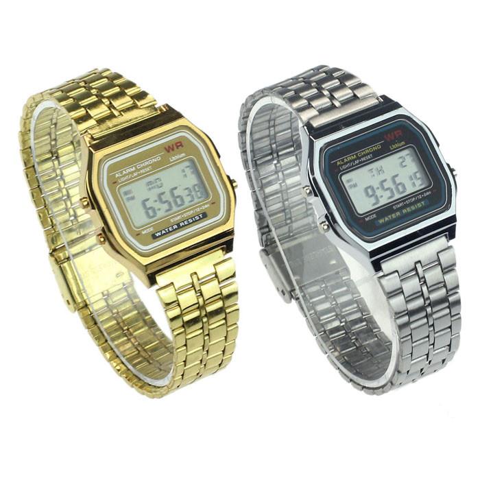 Watches - Stainless Steel Digital LED Wrist Watch