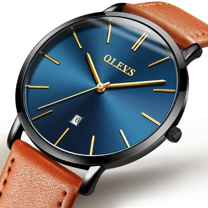 Watches - The Sleek™ Waterproof Genuine Leather Strap Wristwatch