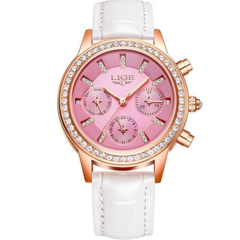 Women's Elegant Rhinestone Inlaid Watch Collection