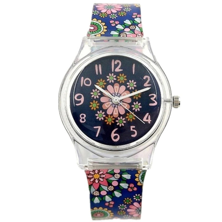 Retro Flower Fashion Style with Silicone Strap Quartz Watches