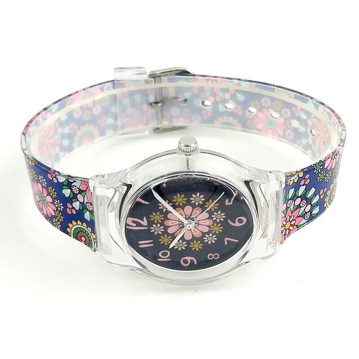 Retro Flower Fashion Style with Silicone Strap Quartz Watches