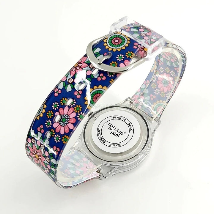 Retro Flower Fashion Style with Silicone Strap Quartz Watches