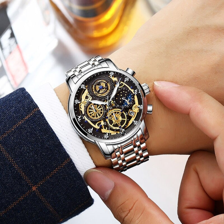 Tough Series Moon Phase Dial Sports Chronograph Watches