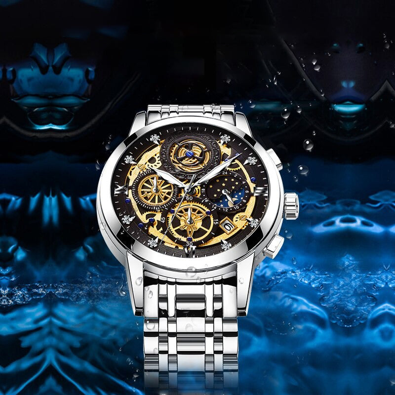 Tough Series Moon Phase Dial Sports Chronograph Watches
