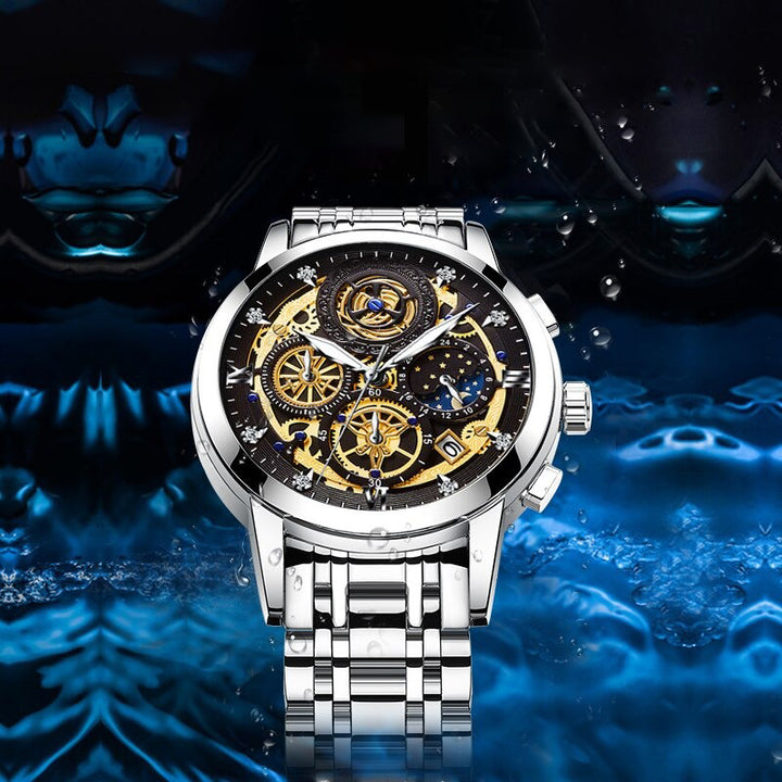 Tough Series Moon Phase Dial Sports Chronograph Watches